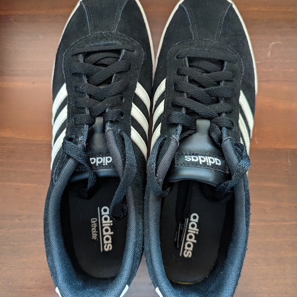 Adidas Courtset suede sneakers women’s size 9.5 black and white shoes